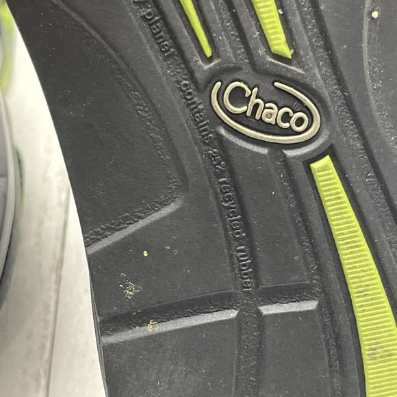 Chaco Black & Green Non-Marking Slip-On Adjustable Sandals Women’s Size 7 - Picture 9 of 11